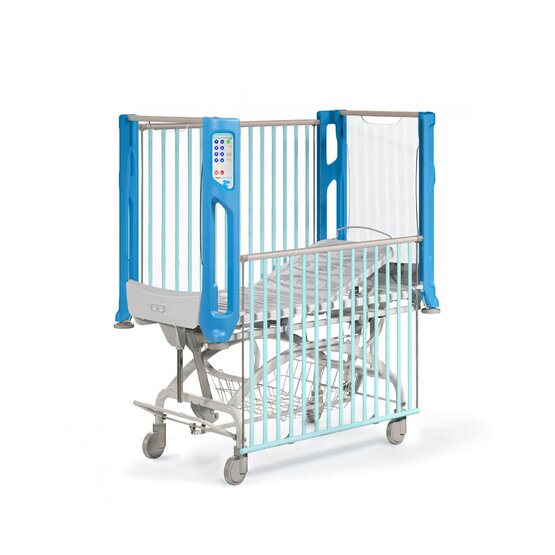 Two-section in 2 parts paediatric bed with electric height adjustement - 9LP0180