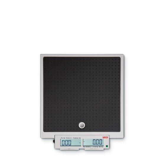 Mobile flat scales for mobile use with push buttons and double display Seca 878