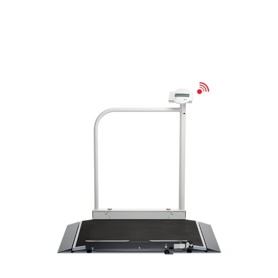 EMR-validated wheelchair scale with handrail The scale for all levels of mobility  The seca 677 covers all other mobility levels in addition to wheelchair patients. People who are unsteady on their legs can be weighed on a chair (use tare function) or sup