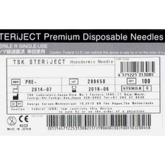 TSK Mesotherapy Needle 33G x 4mm (3/16) / 100st.- PRE-33004