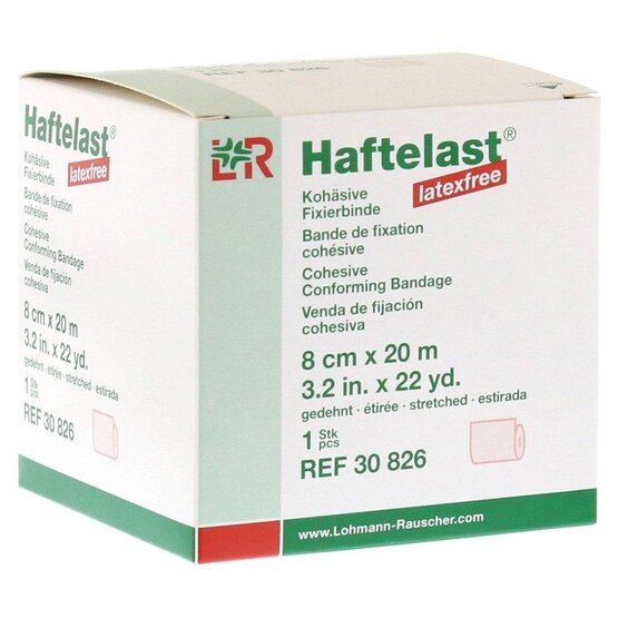 Haftelast cohesive bandage -latexfree- 8 cm X4m / piece- 30826