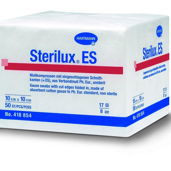Sterilux ES - Gaaskompressen steriel gegroepeerd per 3 ( 40 x 3) [10 cm x 10 cm]- 916015