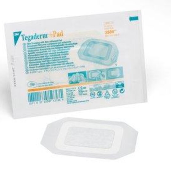 3586 Tegaderm + pad - transparant filmverband met absorberend kompres 9cm x 10cm- 3586