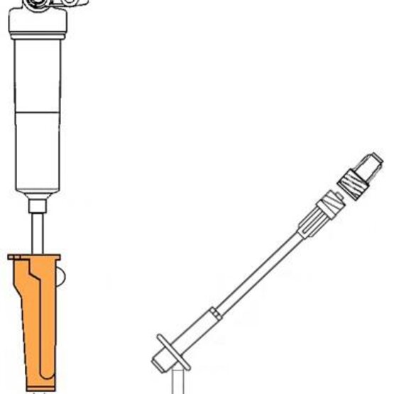 2-Weg Infuussysteem , 175cm totale lengte, Y bijspuitpunt op 20cm van distale LL- 102.0773