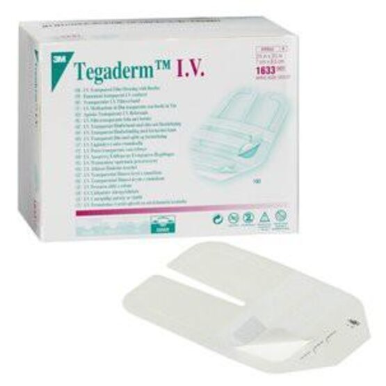 1633 Tegaderm Film - transparant filmverband 7cm x 8,5cm 100st- 1633