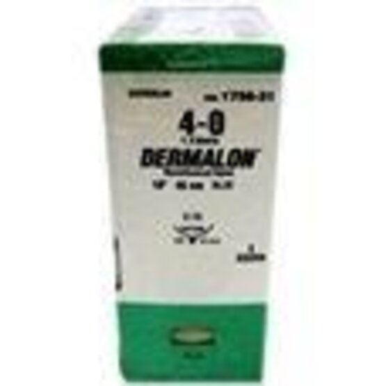 Dermalon nylon 4/0 45cm bleu  /36p.- 1741-31