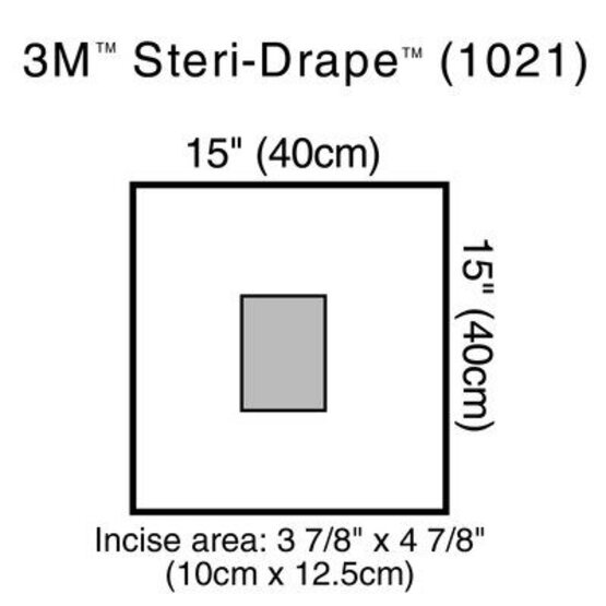 3M™ Klein afdeklaken met incisiefolie 40 cm x 40cm /10 stuks- 1021