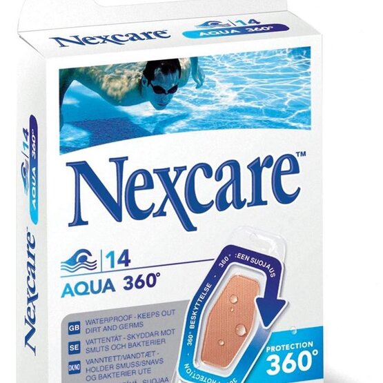 N1214ASD Nexcare Aqua 360° strips 3 maten assortiment / 14 stuks- N1214ASD