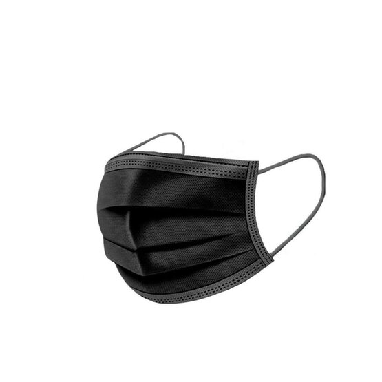 Surgical Face Masks , black- MM253R_N