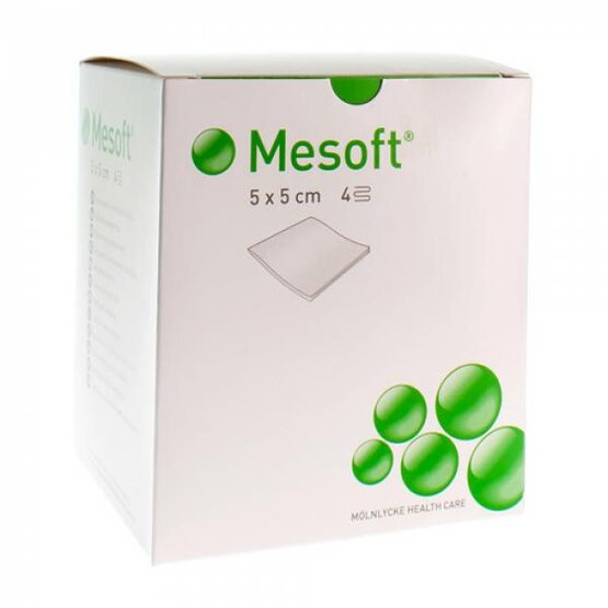 Mesoft Compresses non-woven  5x5cm, 4-pl, p/300- 156000