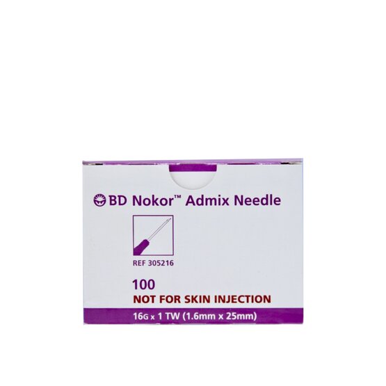 BD Nokor Admix Naald 16G 1 TW (100st ) violet- 300780