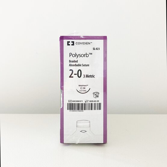 Polysorb 2/0 30mm 75cm violet / 36st- GL-223