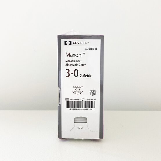 Maxon 3/0 clear, needle 19mm- 6608-41