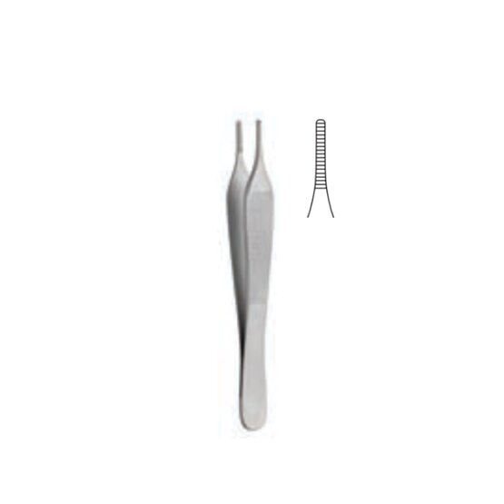 Dressing and tissue forceps - delicate - Hudson Ewald - 12cm 4 3/4
