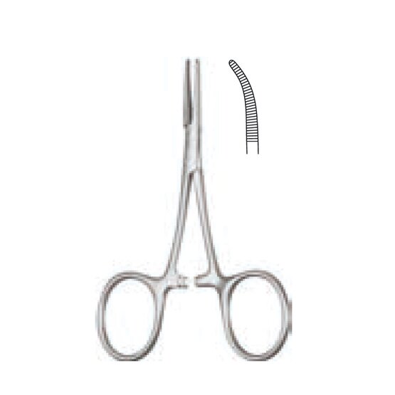 Hemostatique forceps - curved - baby Mosquito - Hartmann (10 cm - 4