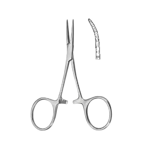 Hemostatic forceps - Hartmann - curved (10,0 cm - 4