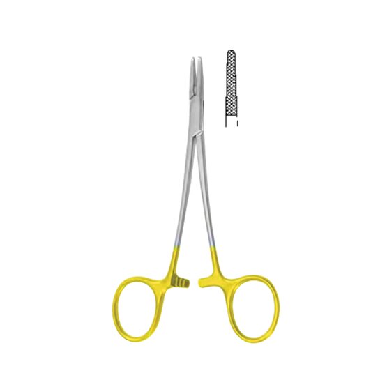 Halsey Porte-aiguille avec pinces en métal dur - 13 cm - 5 1/8