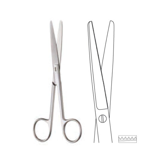 Stitch scissors with one blade serrated - 14,5cm 4 3/4