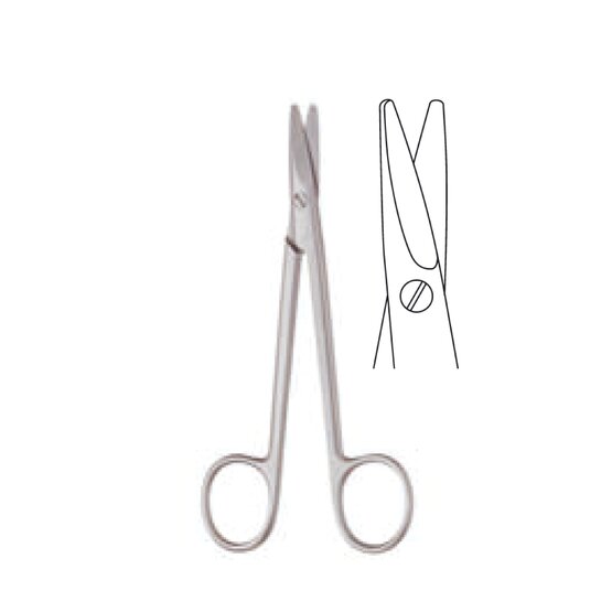 Delicate dissecting scissors - Systrunk - 14cm 5 1/2