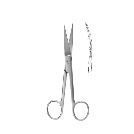 Surgical scissors - Standard - curved - 14,5cm - 5 3/4“- FRIMED-012-105-145