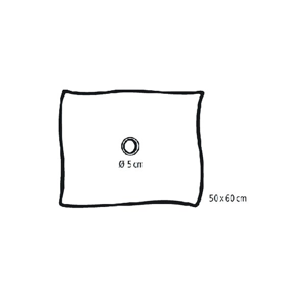 Foliodrape Gatlaken Protect klevend 150 x 120cm / opening 7cm  / 18 stuks- 277545