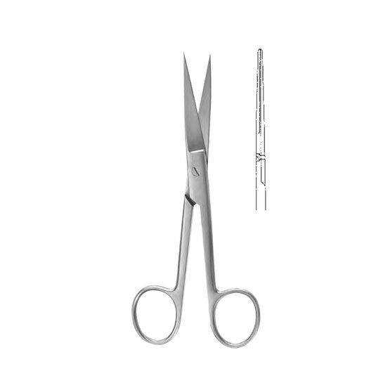 Surgical scissors - straight - Standard - 10,5cm 41/4