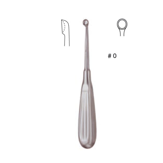 Scherpe curette - Bruns - 17cm - 6 3/4