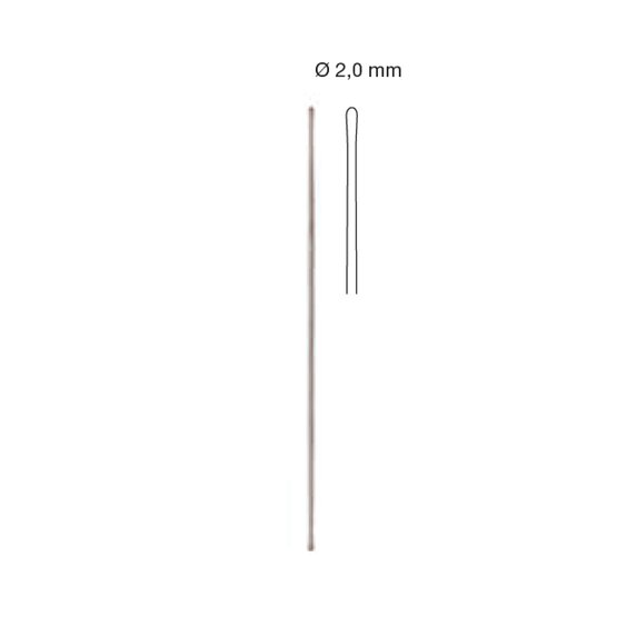 Stylets boutonné  -  inoxidable - Ø 2,0 mm  -  13cm 5 1/8