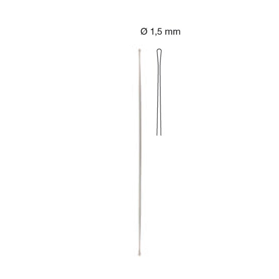 Stylet boutonné - inoxidable - Ø 1,5 mm - 14,5cm 5 3/4