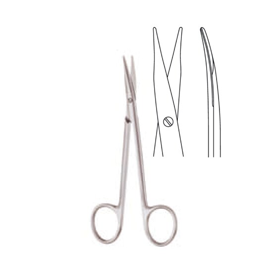 Delicate dissecting scissors - Stevens - Blackline - 13cm 5 1/8