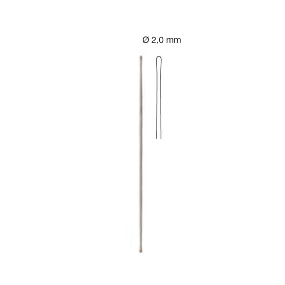 Stylet boutonné - inoxidable - Ø 2,0 mm - 14,5cm  5 3/4