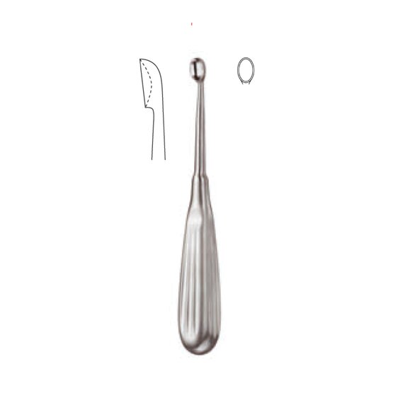 Scherpe curette - Volkmann - 17cm 6 3/4