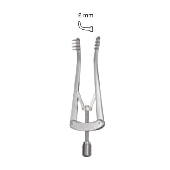 Self-rtaining retractor - Alm - blunt - 10cm 4