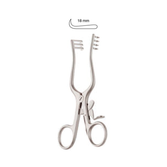 Self-rtaining retractor - Weitlaner - half-sharp - 13cm 5 1/8