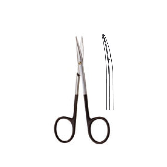 Delicate Dissecting Scissors - Stevens Big Ring - Blackline - 12,5cm 5