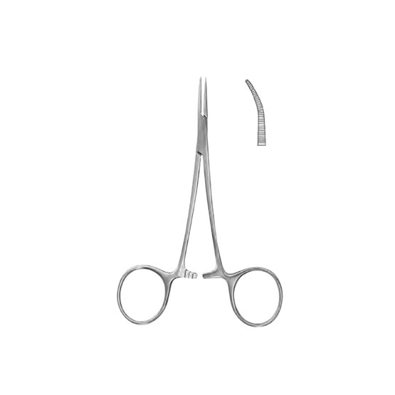 Hemostatic forceps - curved - Micro-mosquito - 12cm - 4 3/4