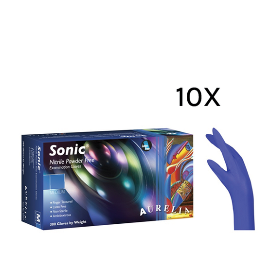 Onderzoekshandschoenen nitril Aurelia Sonic blue - Small- 110074S OVERKARTON
