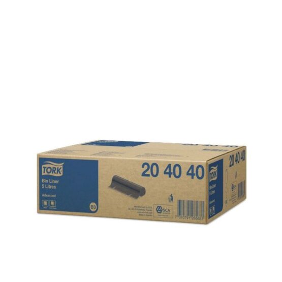 Tork 5L garbage bags - black - 39 x 39 x 12cm- 204040