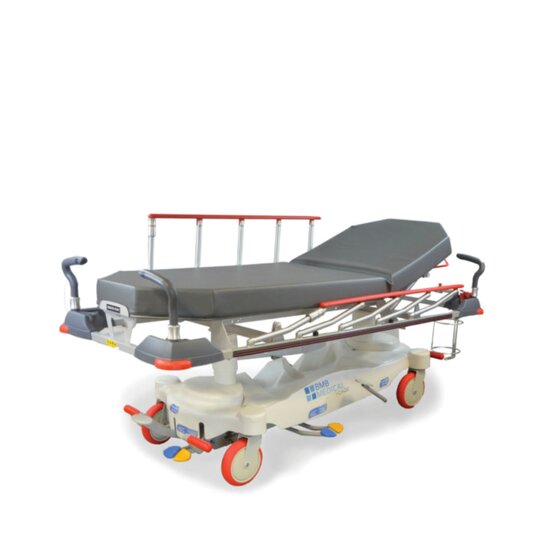 Stretcher for emergency with height adjustment on hydraulic columns BMB I-CARE Emergency