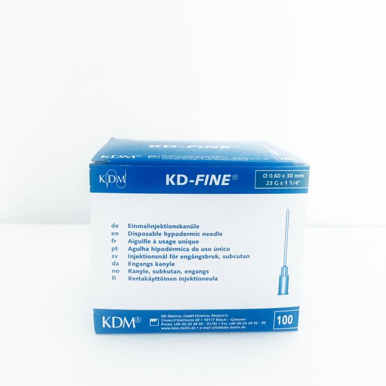 KDM needle /100p. (23 G x 1 1/4 - 0,6 mm x 30 mm) Luer Lock- 900291