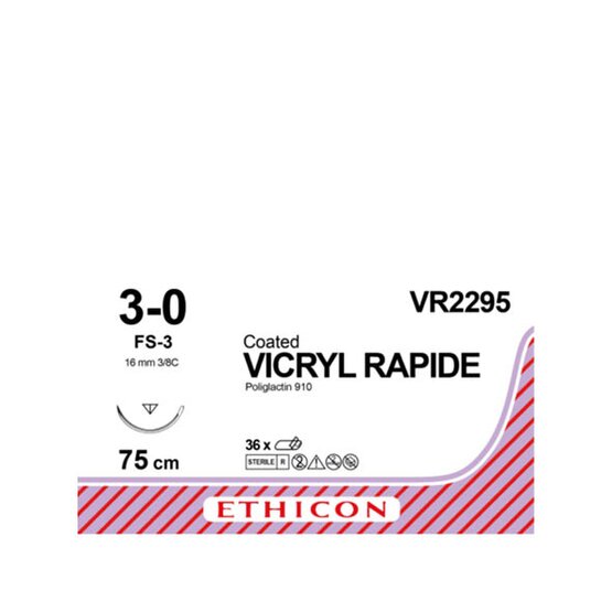 Vicryl rapide 3/0, undyed,16mm needle ( FS-3),75cm (l)- VR2295