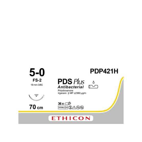 PDS PLUS 5/0, incolore , 19mm aiguille (FS-2),  70cm (l) fil  (=Z421E)- PDP421H