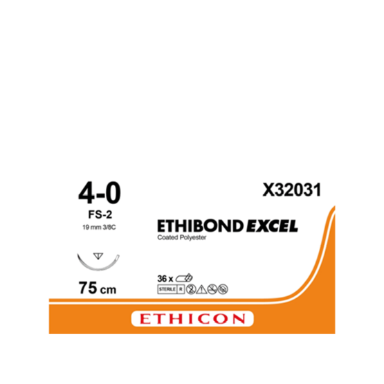 Ethibond 4/0, green, 19mm needle (FS-2), 75cm (l)- X32031