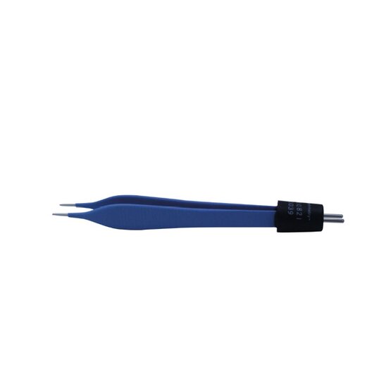Olsen Bipolar Forceps; Adson; Insulated; Smooth; Straight; 1.0 mm Tips; 5 in; 127 mm; Reusable- 10-1082I