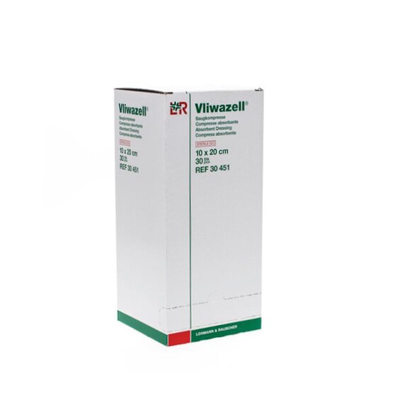 Vliwazell sterile 10 x 20cm /30st- 30451
