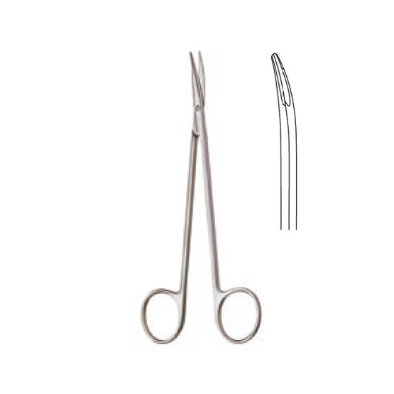 Ciseaux à dissection - courbés -  Reynolds - Jameson black line - 16 cm 6 1/4