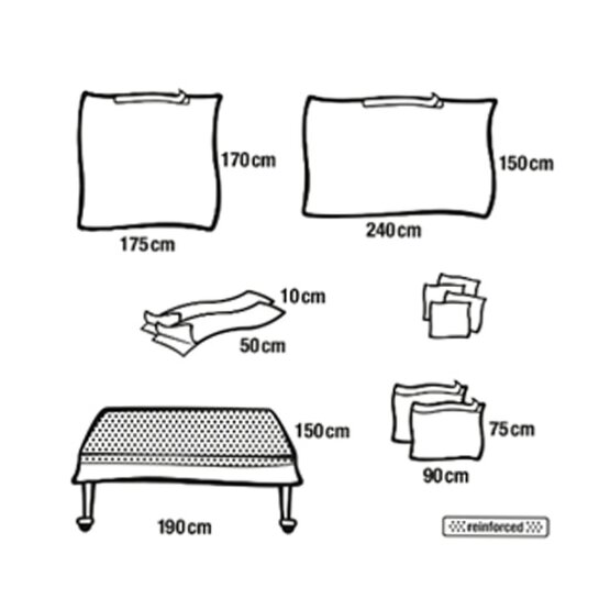 Foliodrape Protect universeelset /  9 stuks- 938900