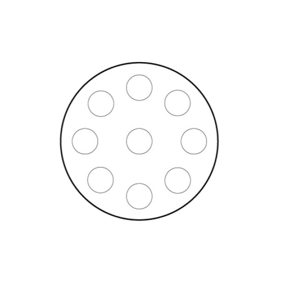 Round stand for spray tips and contact probes (No probes included)- 127