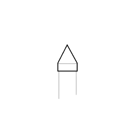 Sharp pointed conical probe, gold plated- 100