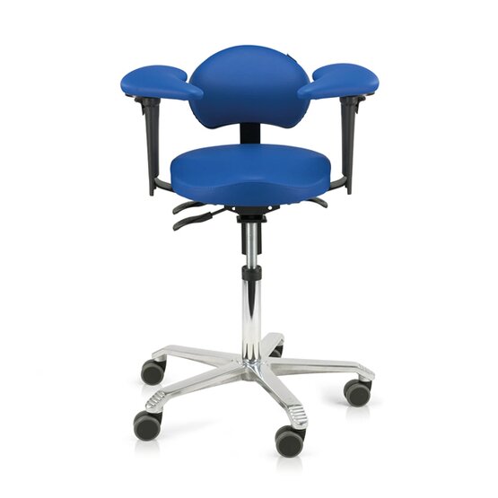 Medisch tabouret met ruggensteun en armsteunen Score Ergo Support